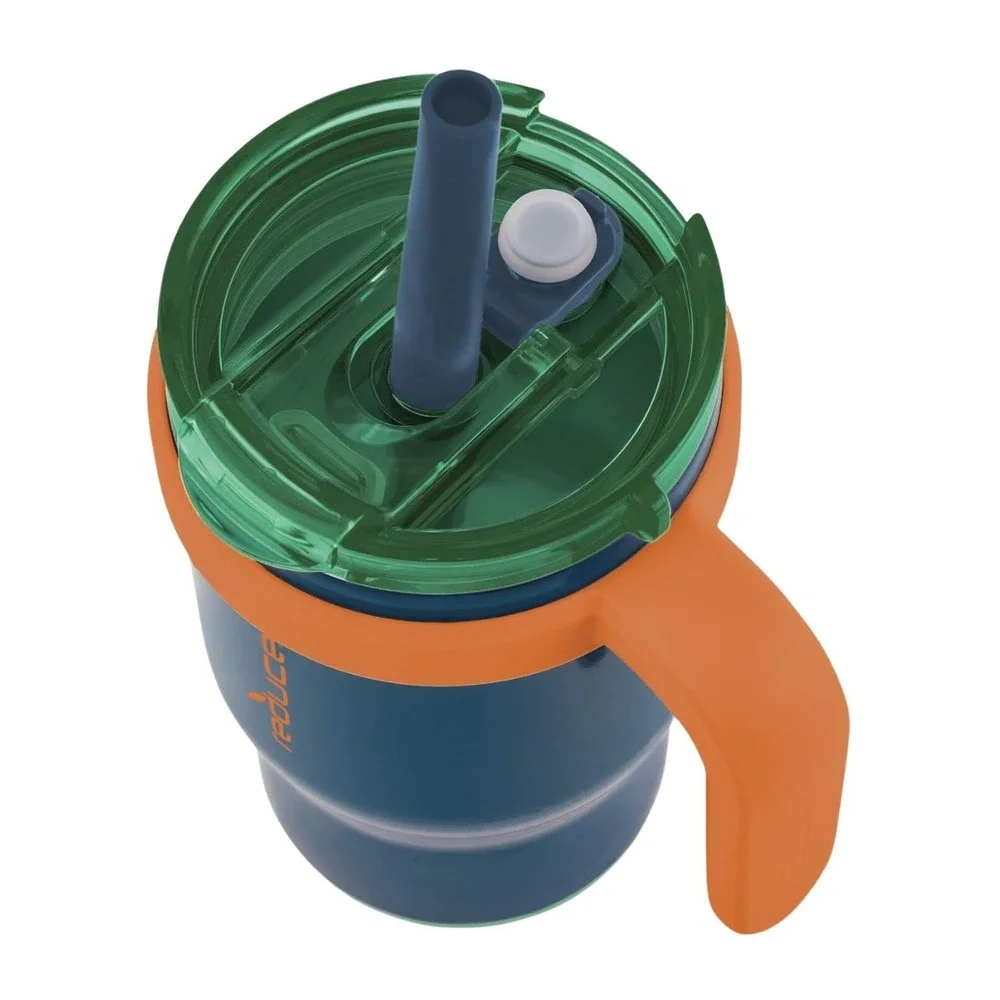 REDUCE 14oz Coldee Kids Tumbler w/ Handle & Straw - 2 Pack - Leakproof & Insulat